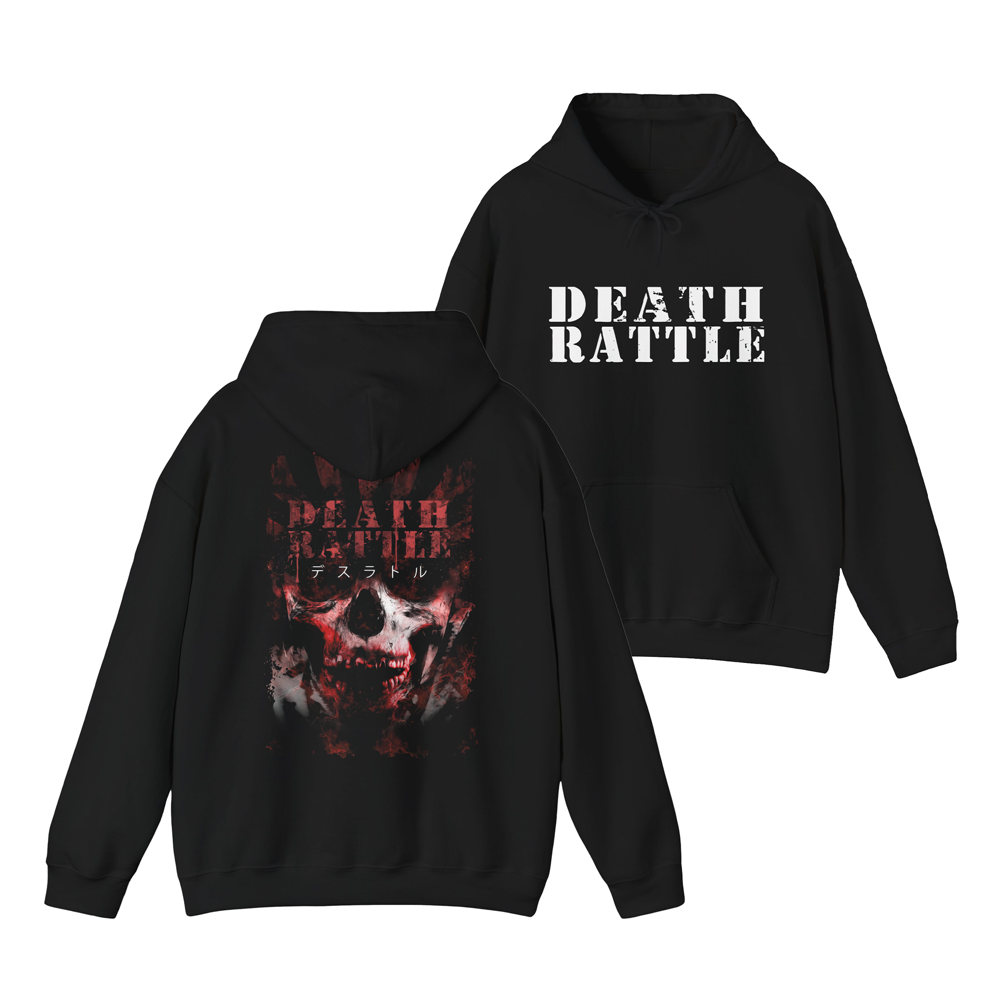Death Rattle - Japan Skull Hoodie T-Shirts, Sweatshirt | CoreVibeTees.com (Image 1)