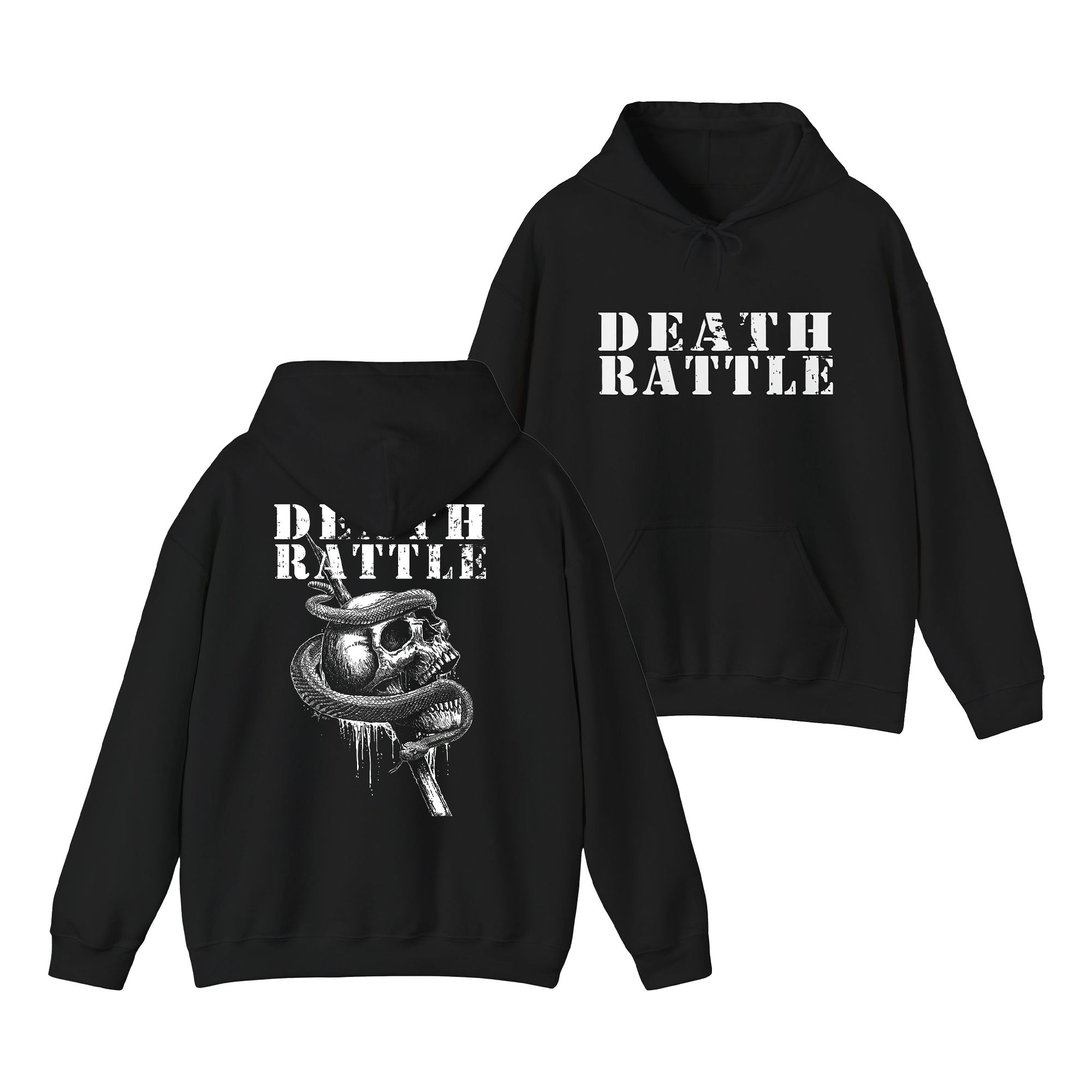 Death Rattle - SnakeSkull Hoodie T-Shirts, Sweatshirt | CoreVibeTees.com (Image 1)