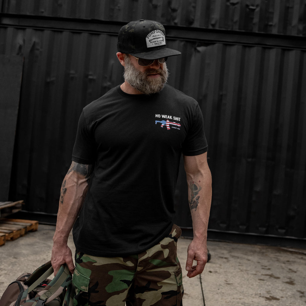 No Weak Shit Rifle Men's T-Shirt Hoodie, Sweatshirt | CoreVibeTees.com (Image 4)