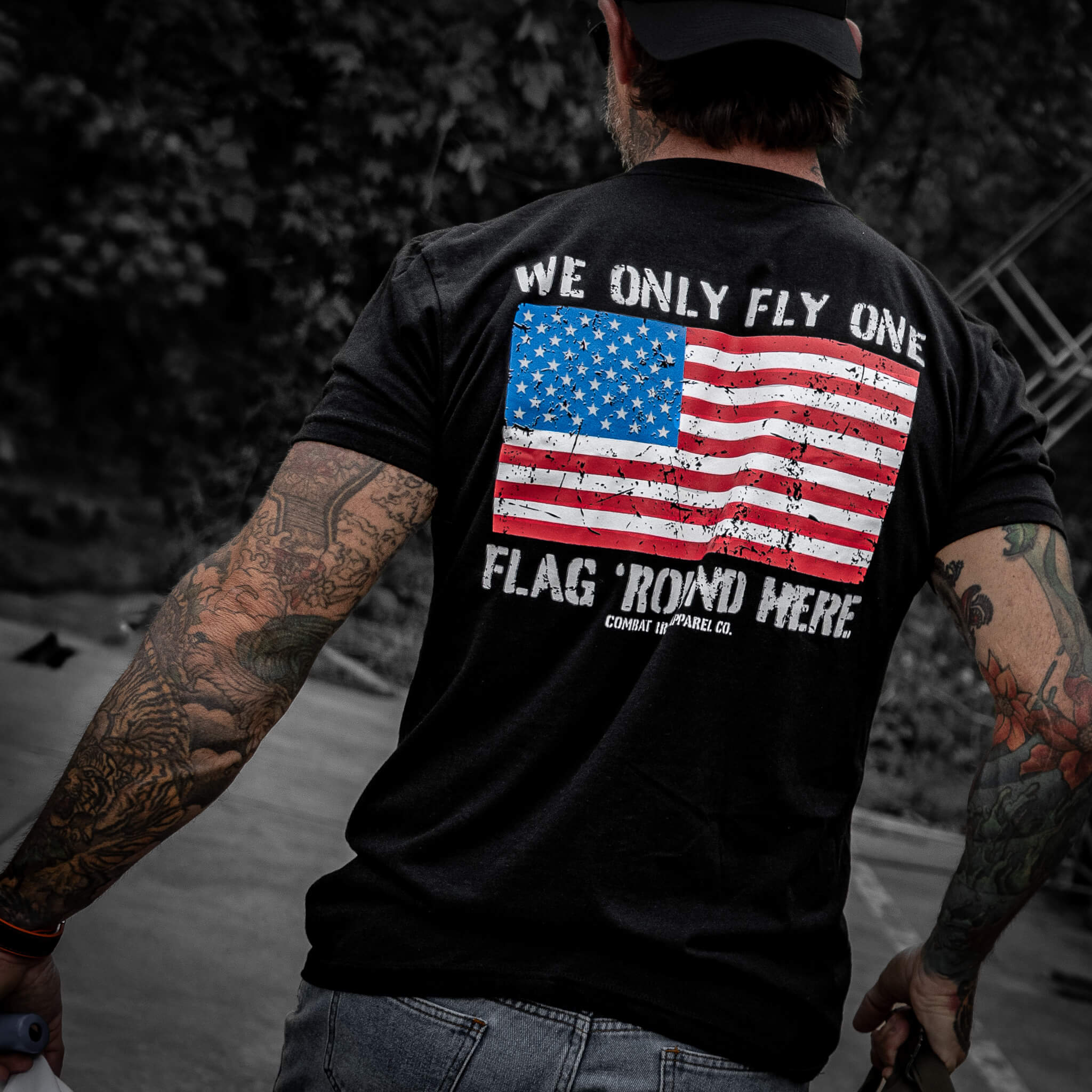 Only Flag We Fly 'Round Here Men's T-Shirt Hoodie, Sweatshirt | CoreVibeTees.com (Image 3)