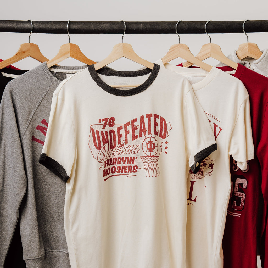 Indiana 1976 Undefeated "Hurryin' Hoosiers" Ringer Tee Style001 Hoodie, Sweatshirt | CoreVibeTees.com (Image 2)