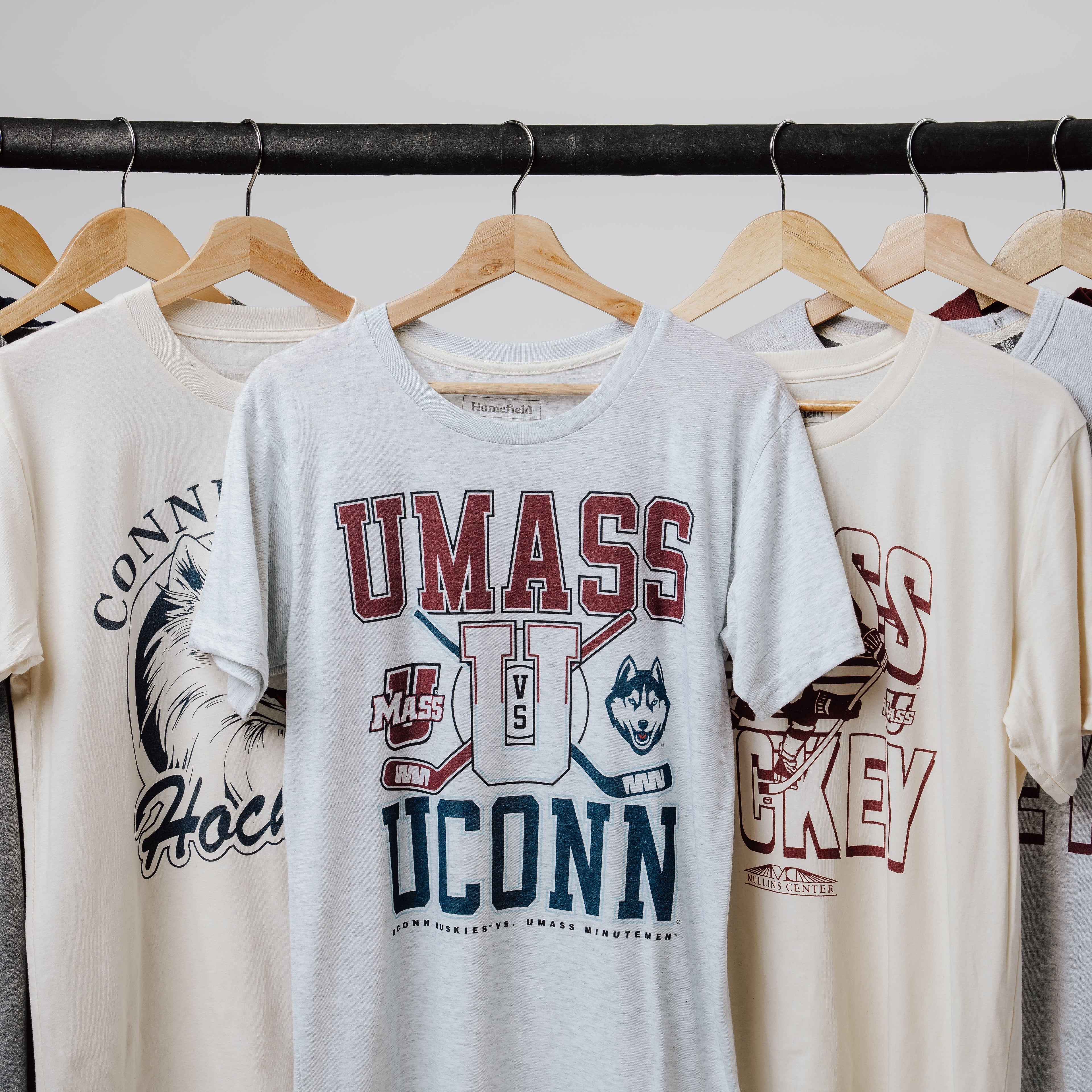 UMass vs. UConn Hockey "U" Game Tee Hoodie, Sweatshirt | CoreVibeTees.com (Image 2)