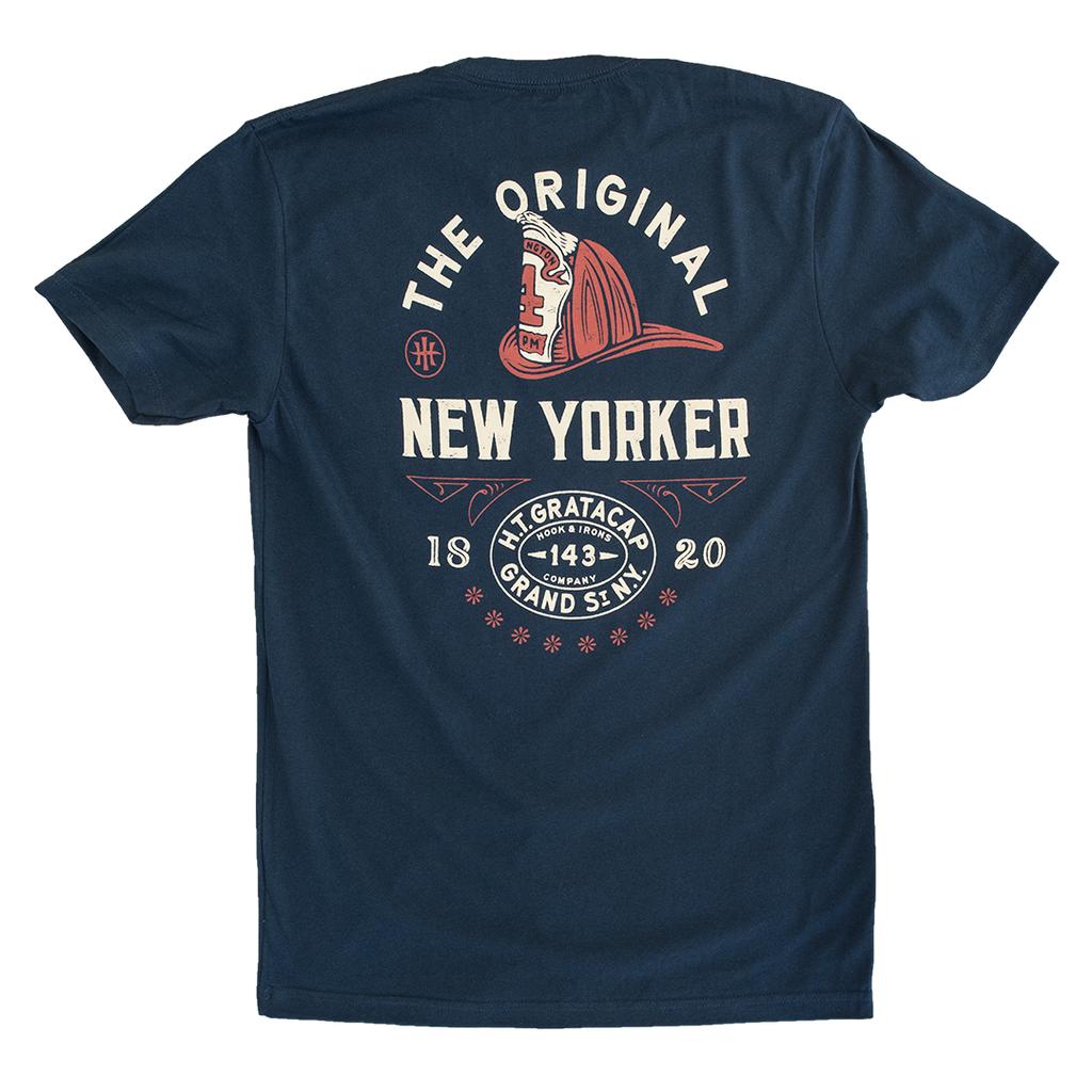 The Original New Yorker - Navy Tee Hoodie, Sweatshirt | CoreVibeTees.com (Image 1)