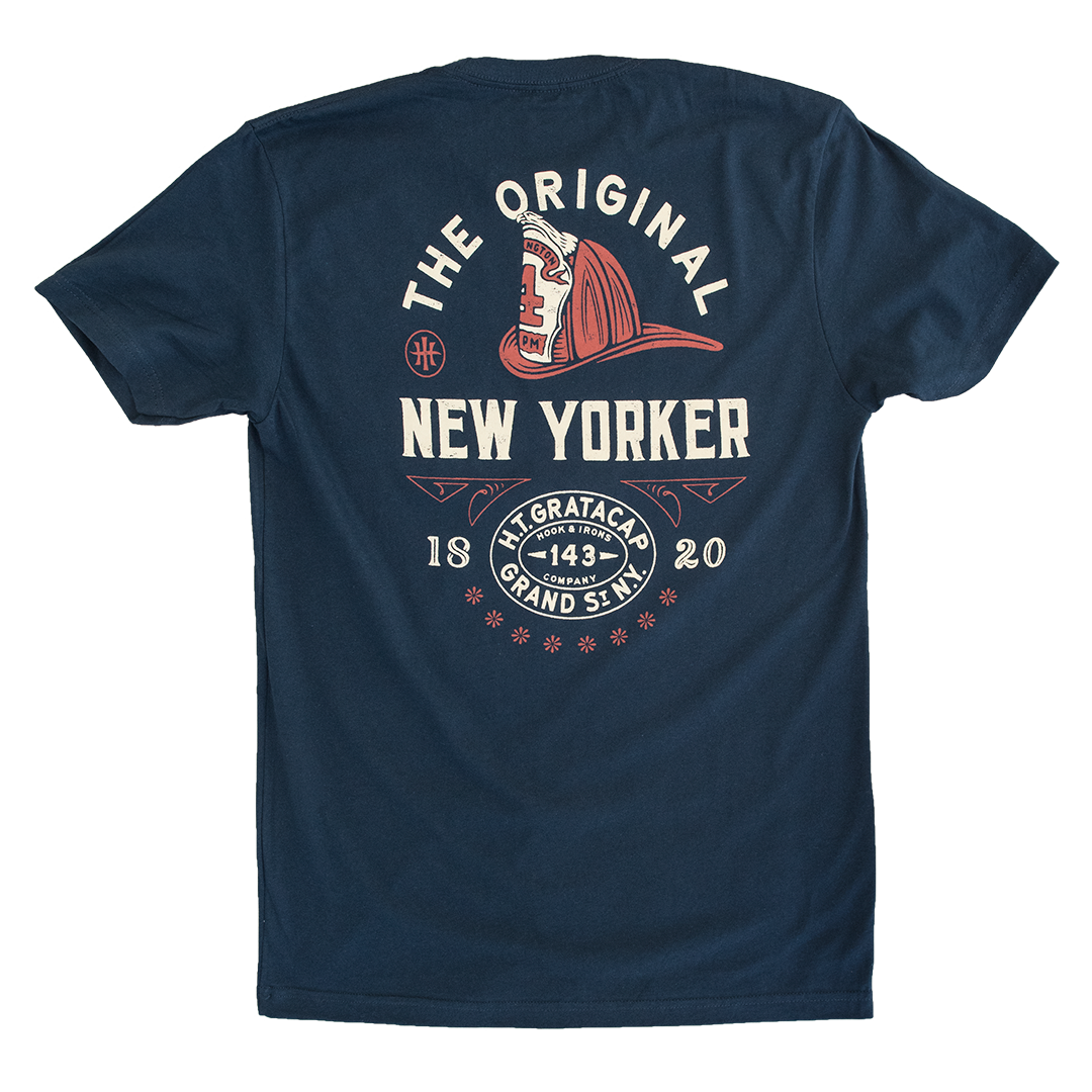 The Original New Yorker - Navy Tee Hoodie, Sweatshirt | CoreVibeTees.com (Image 1)