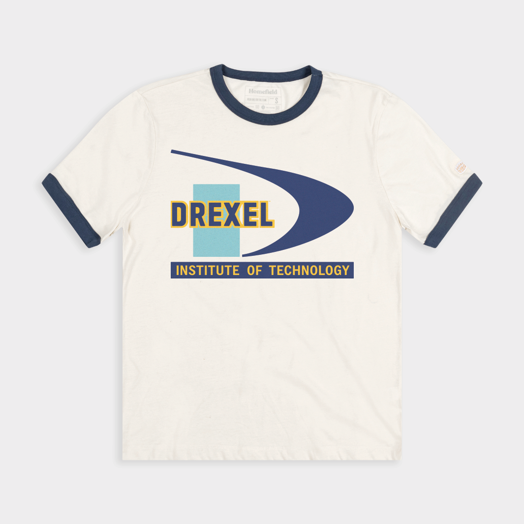 Drexel Vintage Logo Ringer Tee Hoodie, Sweatshirt | CoreVibeTees.com