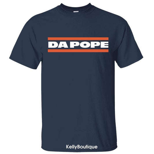 Da POPE Chicago Pope Leo XIV T-shirt, New Catholic Pope, Robert Francis Prevost First American Pope History Shirt, Front Design Unisex Cotton T-shirt for Men for Women Menswear Womenswear Top