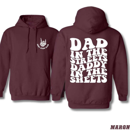 Dad Hoodie - Bold Street and Sheet Humor Design, Perfect for Dads with a Sense of Humor, Unisex Hoodie, Casual Comfort, Menswear Tops Sweatshirts Pullover