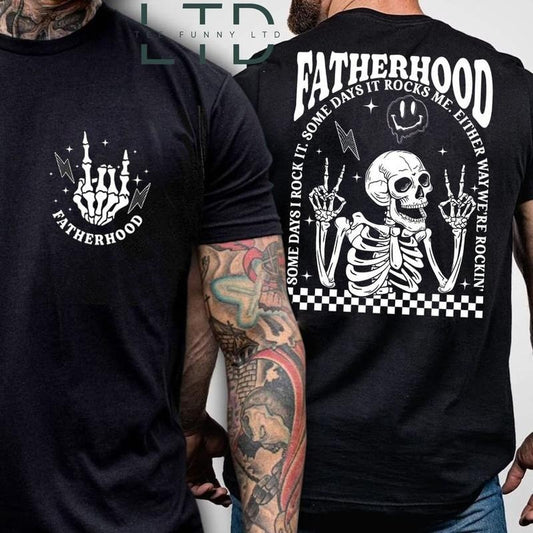 Dad Tour Shirt Fatherhood Some Days I Rock It Shirt Gift For Dad Fatherhood Shirt Father's Day Shirt Trendy Front And Back Shirt TK43GN