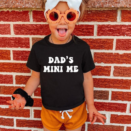 Dad's Mini Me, Toddler T-Shirts & Baby Bodysuits, Graphic Infant Clothes, Cute Baby Shower Gift, Trendy Kids Apparel, Soft Cotton Outfits
