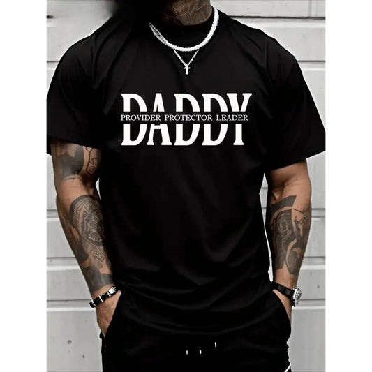 Daddy Husband Protector Hero Father's Day T-Shirt  Cotton Heavy Cotton T Shirt Made in USA