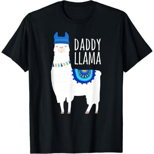 Daddy Llama Gift Shirt for Men, Dad T-Shirt Made in USA