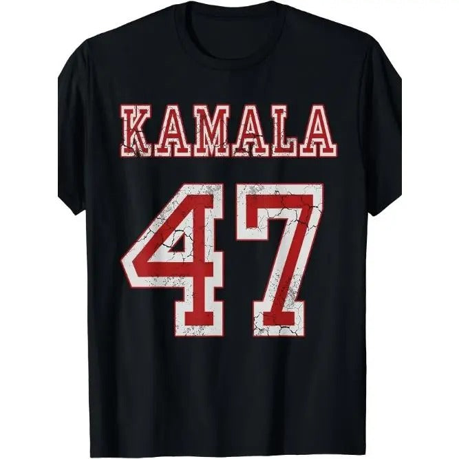 Daily wear men's crewneck T-shirt, Kamala Harris 2024 47th President of the United States T-shirt Made in USA