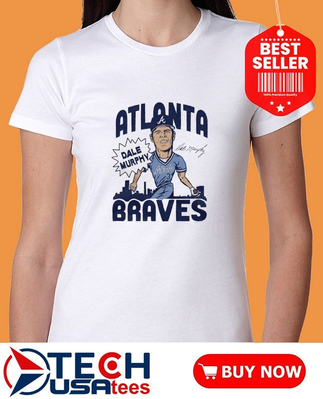 Dale Murphy Swing Atlanta Braves superstar caricature signature shirt