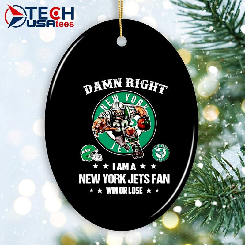 Damn right I am a New York Jets fan win or lose mascot shirt