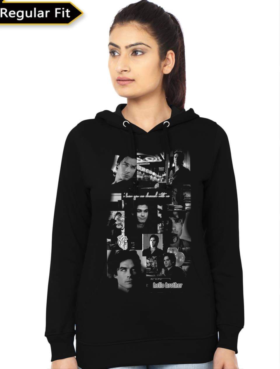 Damon Salvatore Girls Hoodie T-Shirts, Sweatshirt | CoreVibeTees.com