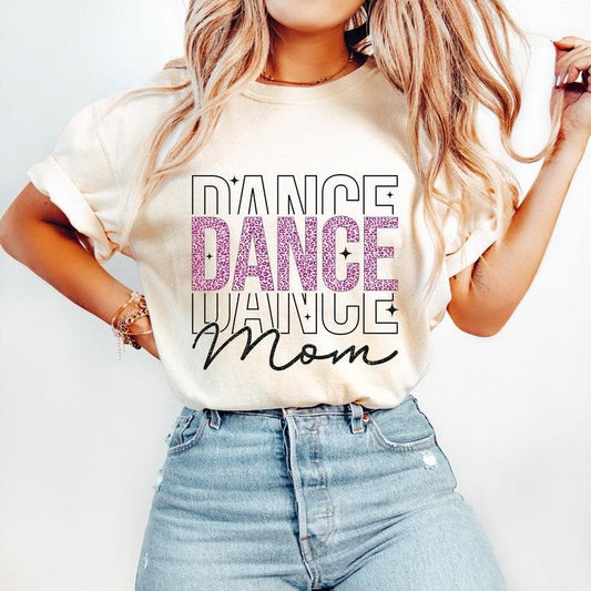 Dance Mom Tshirt-sweatshirt-hoodie, Glitter Dance tshirt, Dance Mama sweatshirt, Retro Leopard Print tshirt, Dancer hoodie