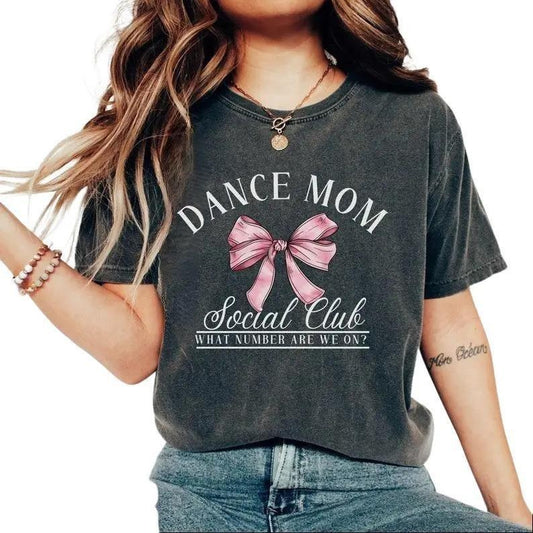 Dance Mom Tshirt-sweatshirt-hoodie, Trendy Dance Mom Social Club Apparel, Recital Gift for Dancer's Mom, Competition Dance Mom Tee