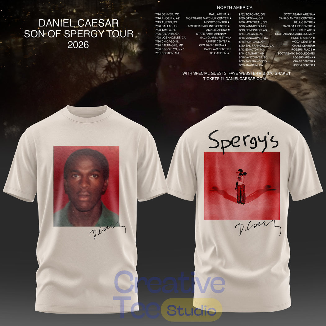 Daniel Caesar – “Son of Spergy” 2026 Tour T-Shirt