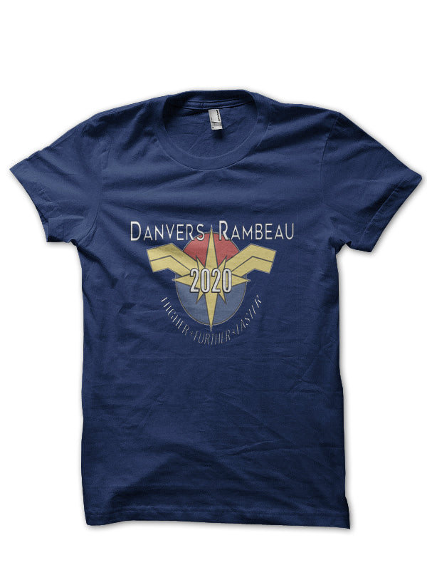 Danvers / Rambeau  Navy Blue Half Sleeve T-Shirt Hoodie, Sweatshirt | CoreVibeTees.com
