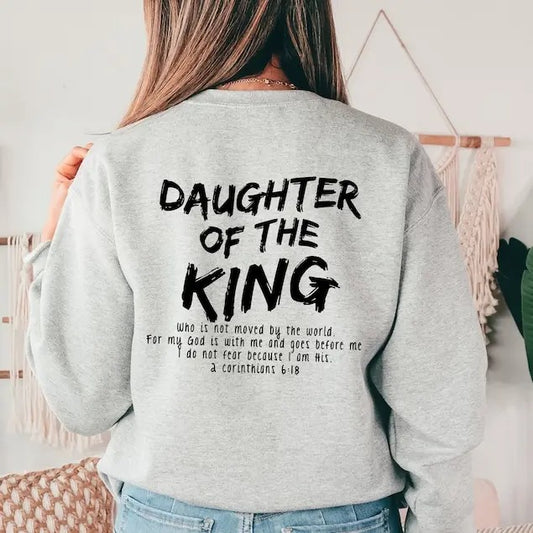 Daughter Of The King Hoodie, Christian Based Shirts, Aesthetic Bible Verse Hoodies for Women, Trendy Inspiring Religious Gifts  T-shirt, sweater and Hoodie