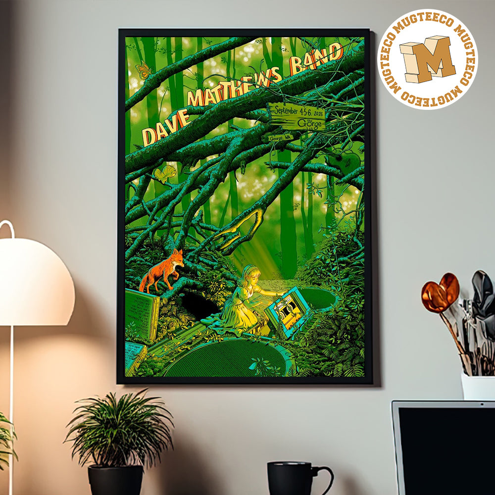 Dave Matthews Band George WA 2026 Event Poster At Gorge Amphitheatre On September 4 5 And 6 2026 Home Decor Poster Canvas