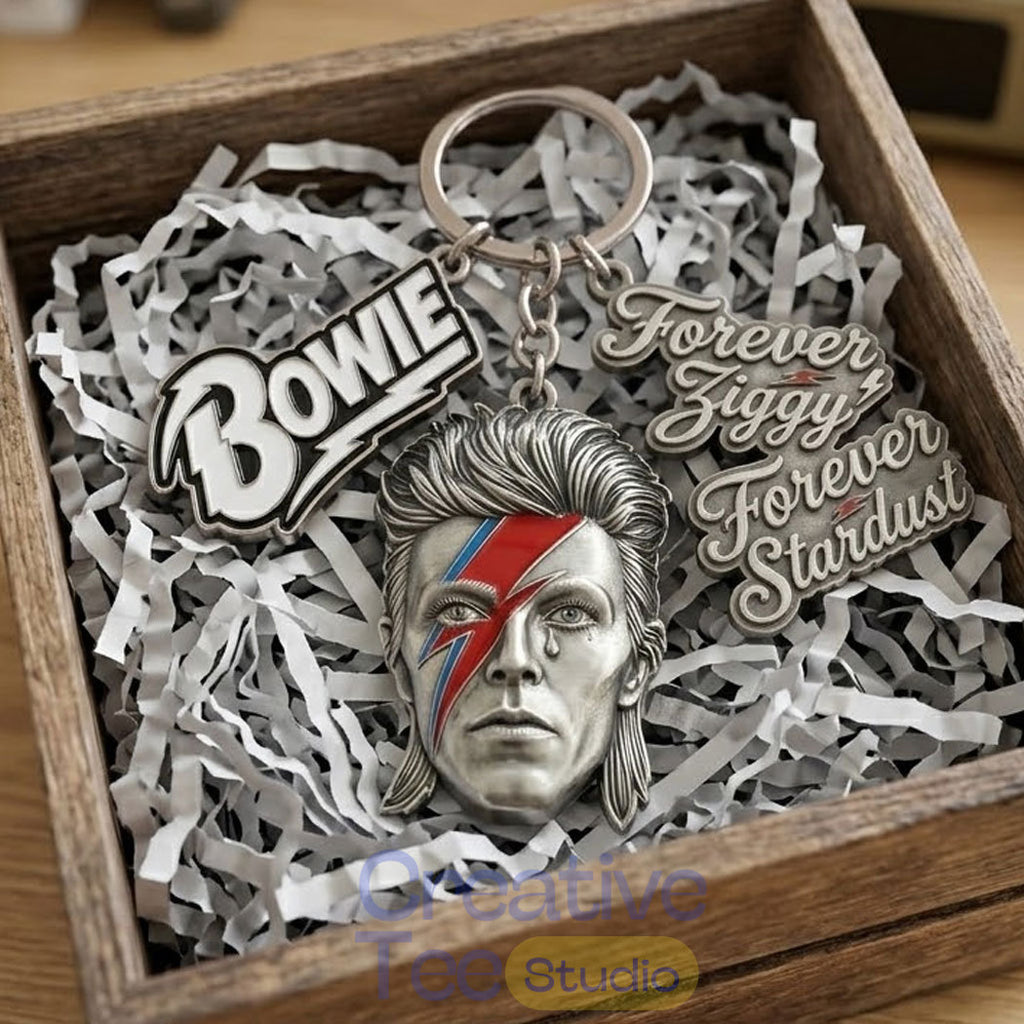 David Bowie “Forever Ziggy. Forever Stardust.” Commemorative Keychain