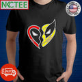 Deadpool and Wolverine best friends pendant half heart shirt