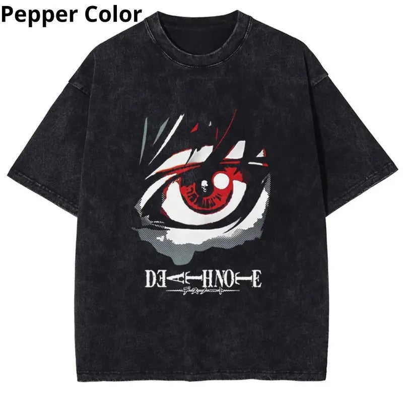 Death Note Light's Eye T - Shirt, Death Note Shirt, Anime Shirt, Graphic Tee, T-shirt For Men Top Menswear Womenswear