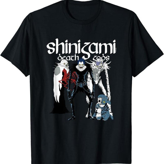 Death Note Main Four Shinigami T-Shirt, Graphic Anime Tee, Unisex T Shirt Cotton Menswear Sweatshirt, Hoodie, Comfort Colors