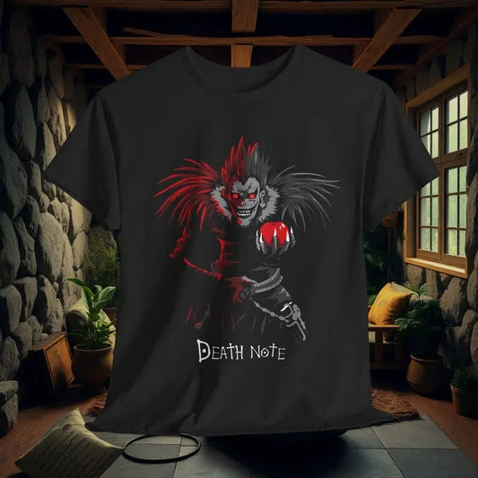 Death Note Unisex Graphic Tee, Gothic Cotton Shirt, Japanese Cartoon Gift, Anime Manga Fashion