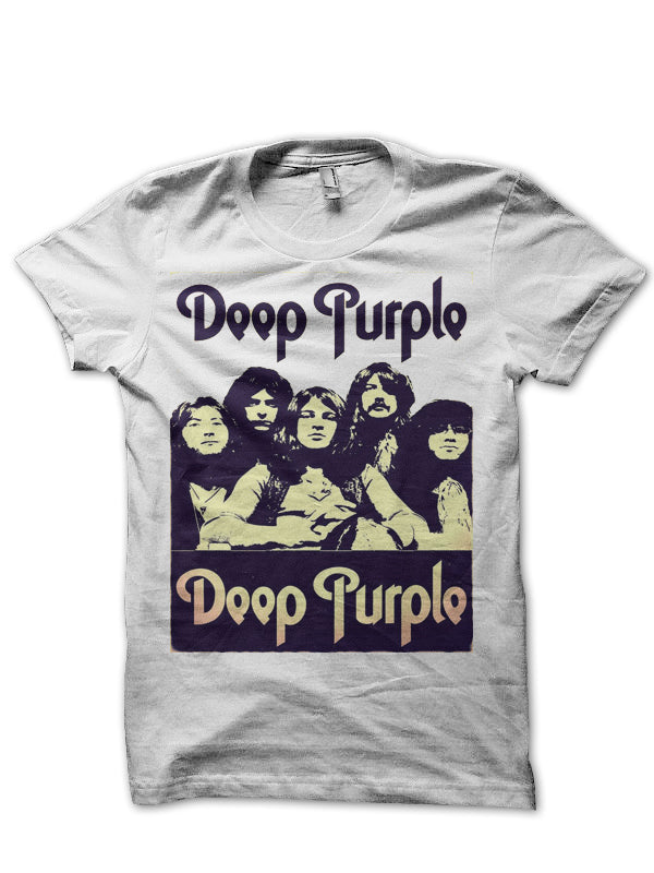 Deep Purple White Half Sleeve T-Shirt Style001 Hoodie, Sweatshirt | CoreVibeTees.com