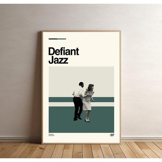 Defiant Jazz Poster, Severance Tv Series Poster, Movie Poster, Midcentury Art, Minimalist Art, Retro Poster, Vintage Poster, Home Decor