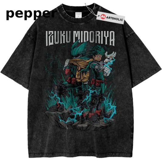 Deku Shirt, Izuku Midoriya Shirt, My Hero Academia Shirt, MHA Shirt, Anime Shirt, Vintage Tee Menswear T-Shirt