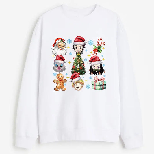 Demon Slayer Christmas team Shirt, Tanjiro Nezuko Zenitsu Inosuke Shirt,Demon Slayer t-shirt, Kimetsu no Yaiba Shirt, Anime sweatshirt hoodie, Anime lover t-shirt Menswear