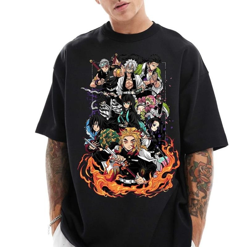 Demon Slayer Infinity Castle T-Shirt, Final Season Anime Tee, Vintage Manga Graphic Shirt, Gift for Anime Fans, Top Classic Menswear