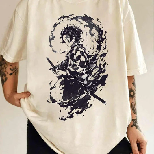 Demon Slayer Kamado Tanjiro T-Shirt, 90s Slayer Style, Anime T-shirt, Anime Sweatshirt, Graphic Anime Tee, Anime Lovers Shirt, Japanese Anime Tees, Special T-shirt, Anime Manga Shirt, Anime Shirt, Hoodie, Gift For Fans Gift For Men Gift For Women. Sweatsh