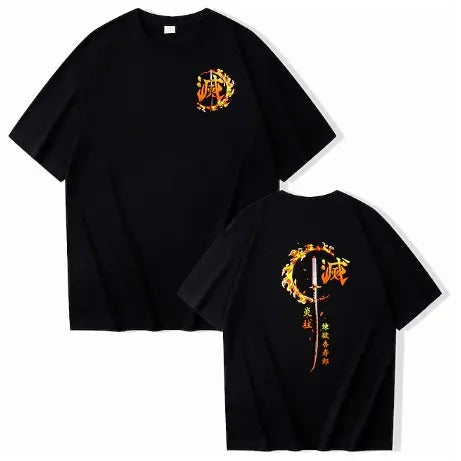 Demon Slayer Kyojuro Rengoku Katana T-Shirt, 90s Slayer Style, Anirme T-shirt, Anime Sweatshirt, Graphic Anime Tee, Anime Lovers Shirt  Japanese Anime Tees, Special T-shirt, Anime Manga Shirt, Anime Shirt, Hoodie, Crewneck Cotton