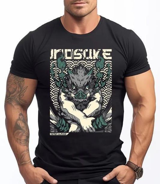 Demon Slayer Shirt - Inosuke T-shirt, Kimetsu No Yaiba Anime Shirt Collection, Gift for Fans, Gift for Men, Gift for Women, Crew Neck T-shirt, Trending T-shirt