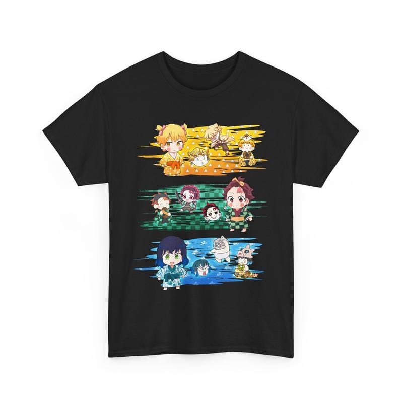 Demon Slayer Tshirt, Tanjiro, Nezuko, Zenitsu & Inosuke Anime Tshirt