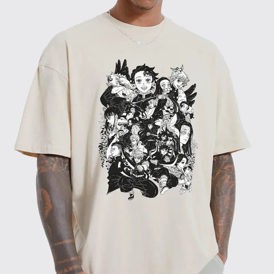 Demon Slayer full characters t-shirt, Demon Slayer main characters shirt, Kimetsu No Yaiba t-shirt, anime sweatshirt hoodie, Tanjiro shirt, Rengoku t-shirt