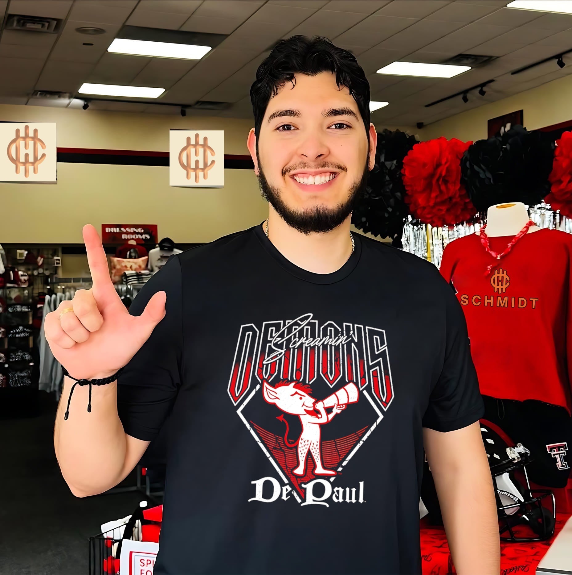 Demons screamin’ De Paul demons mascot shirt