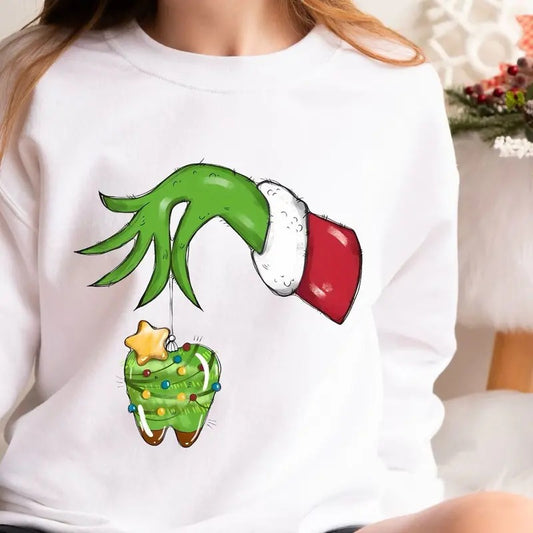 Dentist Christmas Sweatshirt, Funny Christmas Lights Tooth Shirt, Dental Squad Shirt for Christmas Sweatshirt, Dental Assistant Shirt, Xmas Dental Sweatshirt