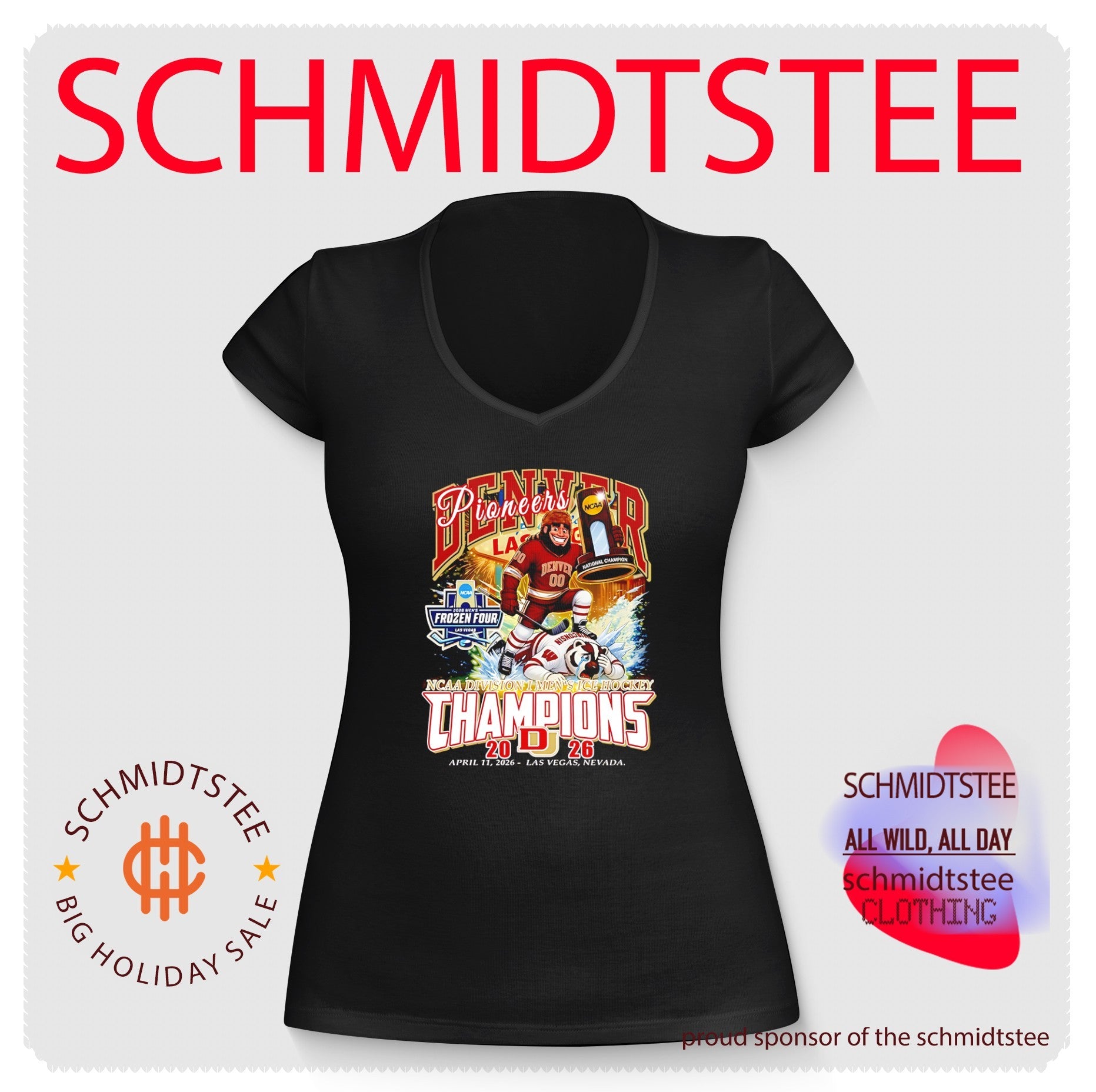 Denver Pioneers NCAA Division I Men’s Ice Hockey Champions mascot shirt