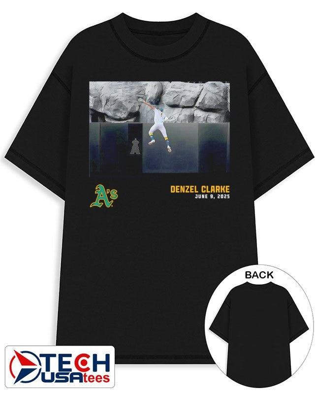 Denzel Clarke Oakland Athletics Baseball 2025 player graphic shirt