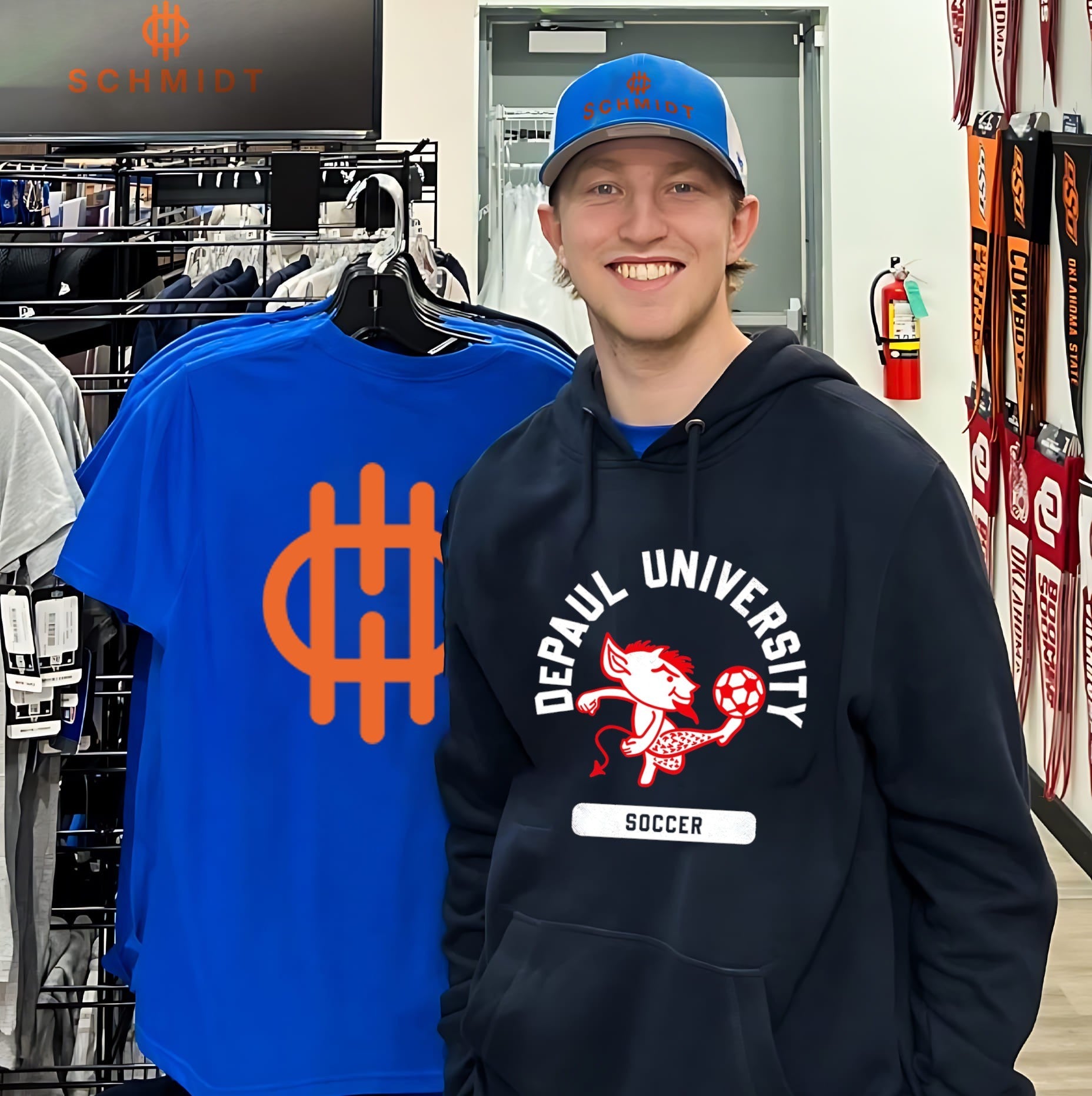 Depaul University soccer demons mascot shirt
