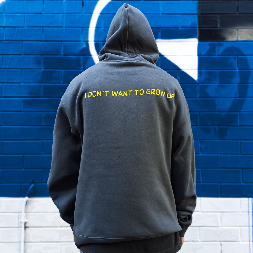 I Donâ€™t Want To Grow Up Hoodie (Shadow Grey) T-Shirts, Sweatshirt | CoreVibeTees.com (Image 4)