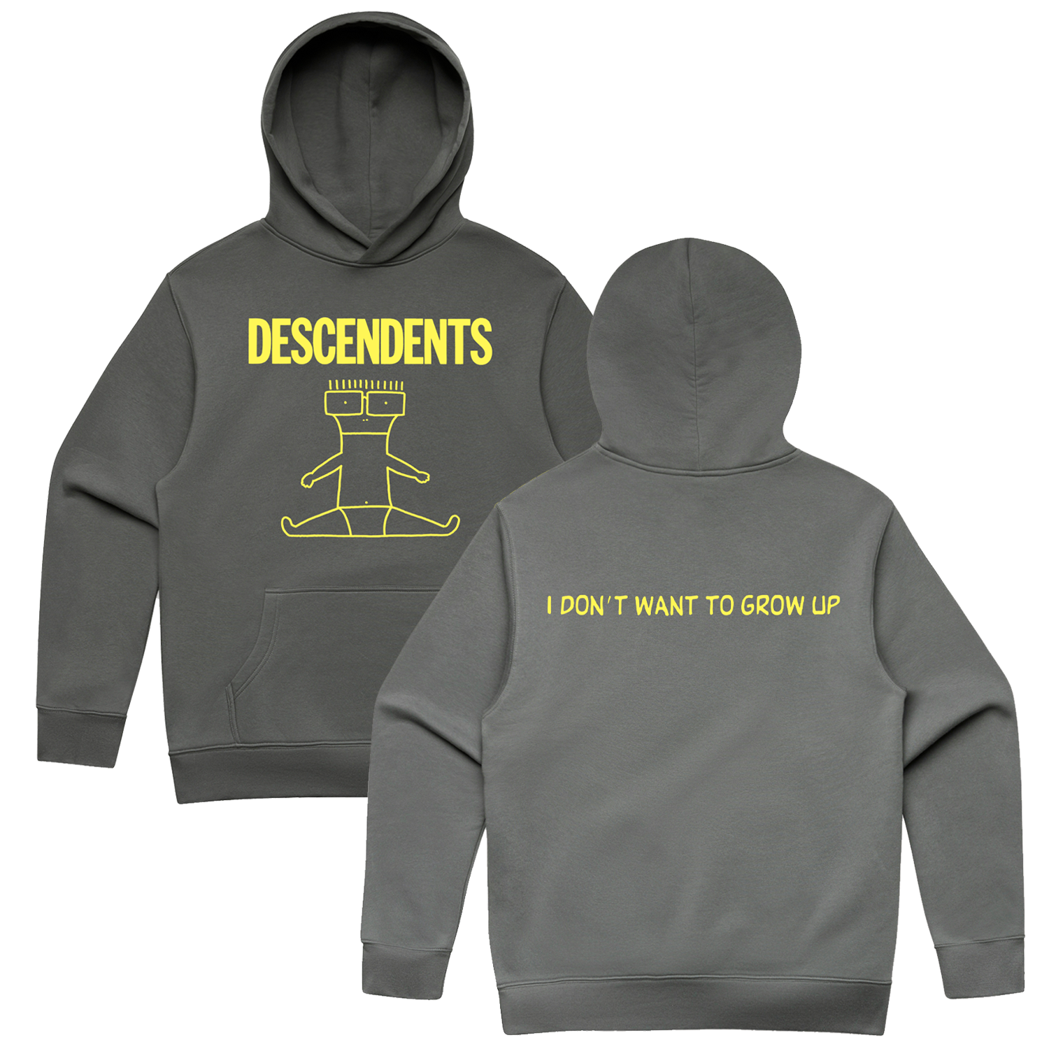 I Donâ€™t Want To Grow Up Hoodie (Shadow Grey) T-Shirts, Sweatshirt | CoreVibeTees.com (Image 1)