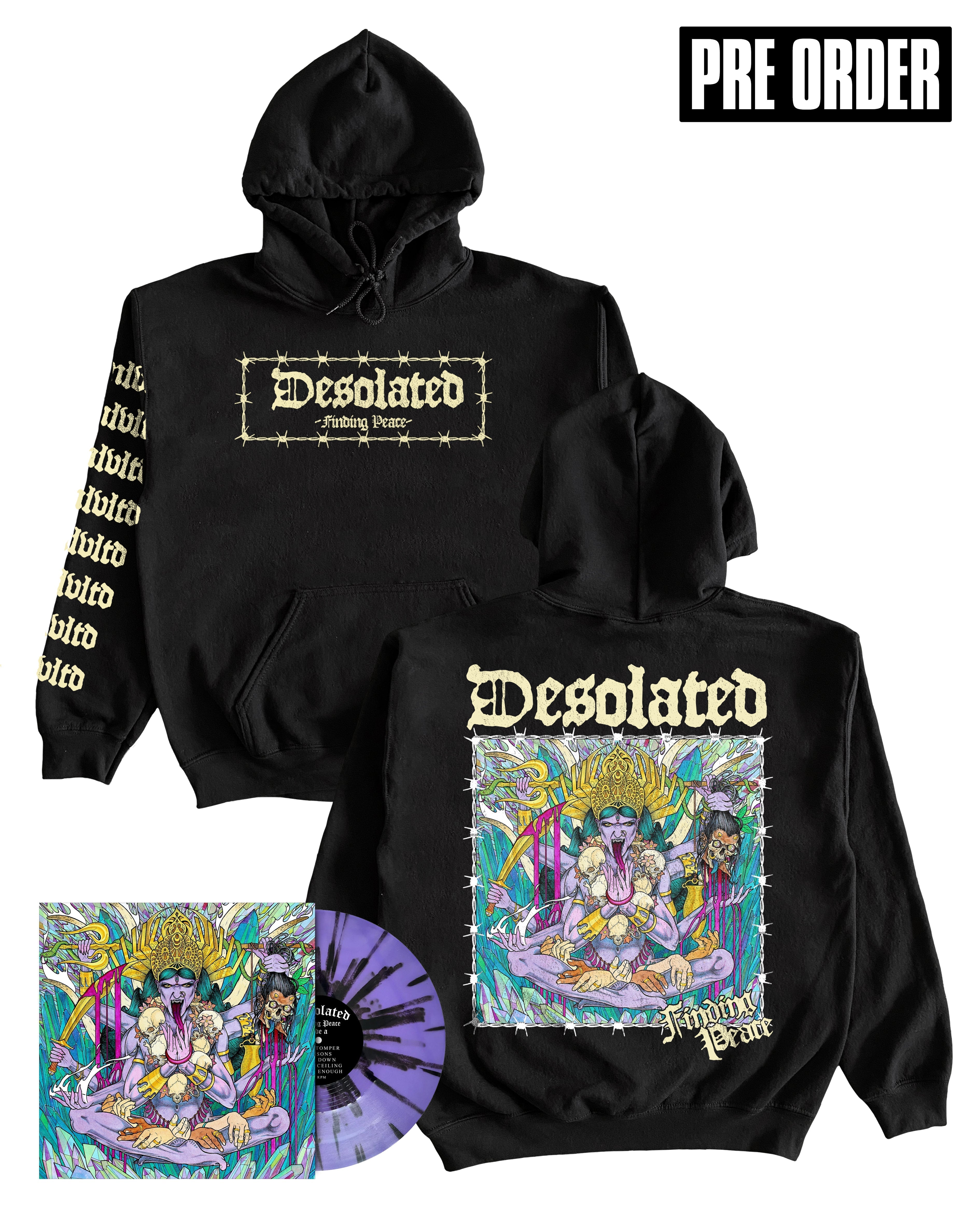 Desolated - Finding Peace Hoodie + Vinyl or CD Bundle T-Shirts, Sweatshirt | CoreVibeTees.com