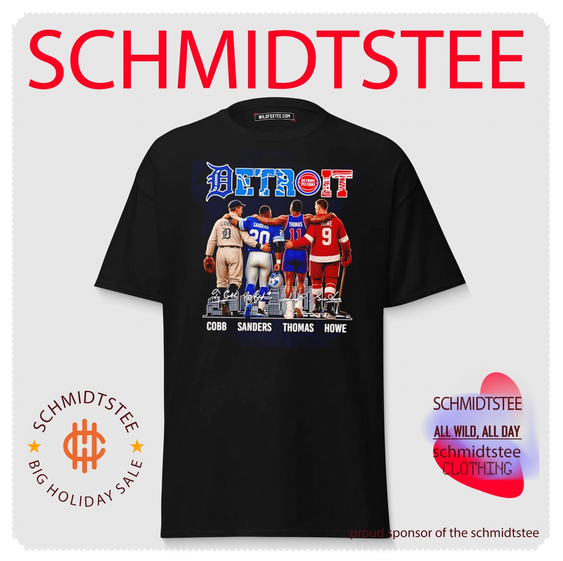 Detroit Cobb Sanders Thomas Howe skyline signature shirt