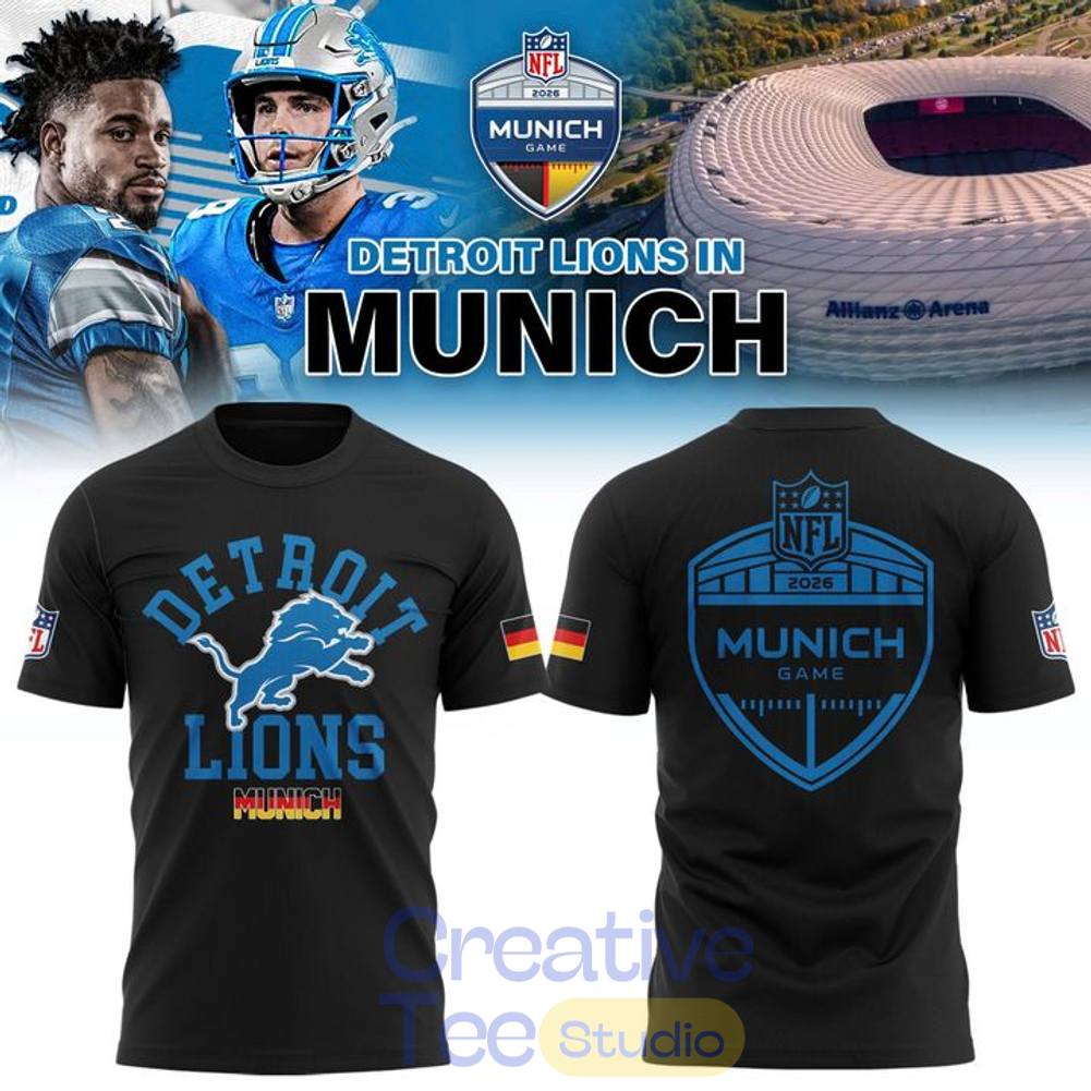 Detroit Lions NFL Munich Game 2026 Tee Hoodie